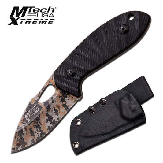 MTech 6.1" Tactical Full Tang Combat Hunting Knife Digital Camo Blade