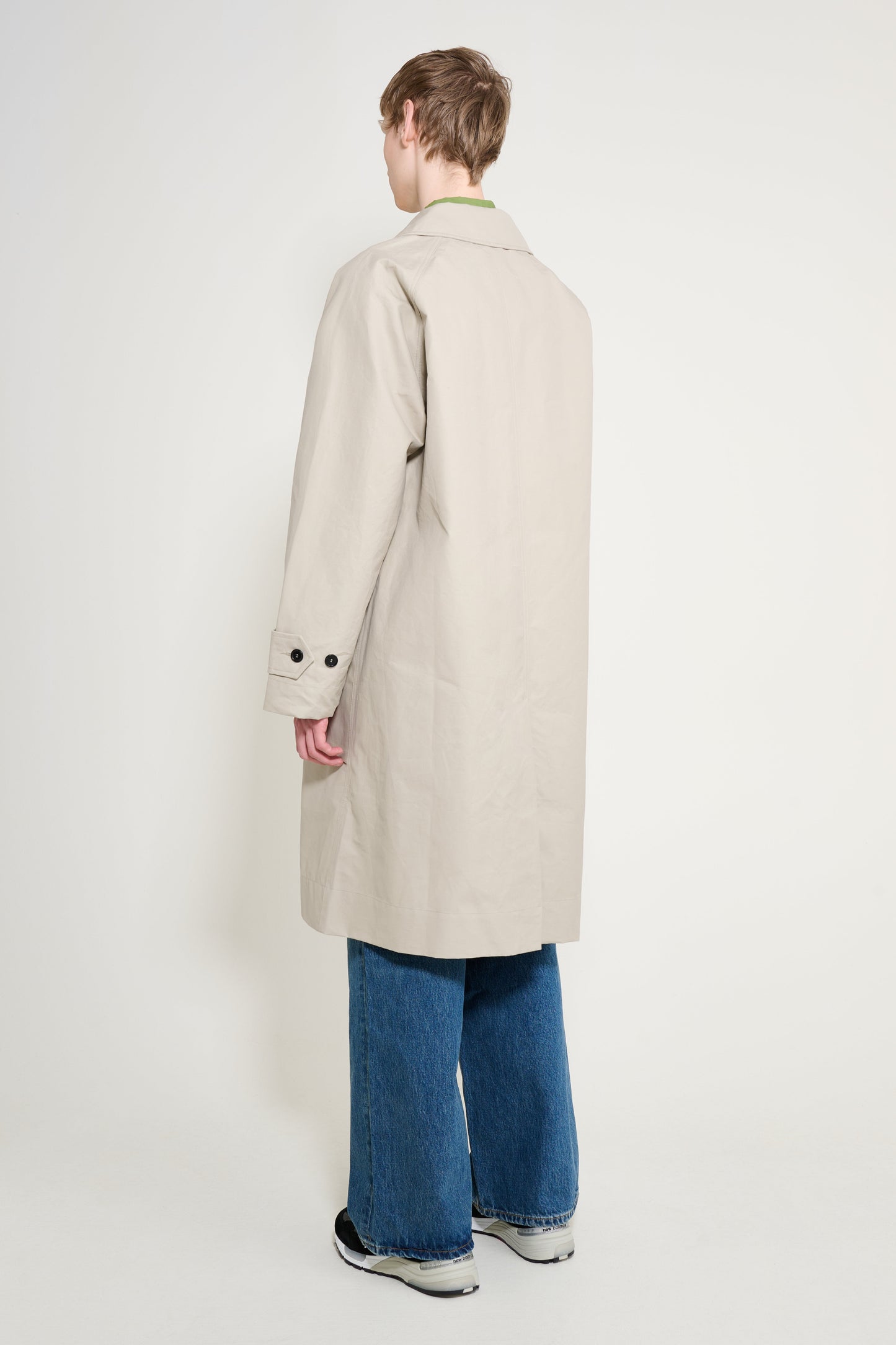 Margaret Howell MHL Railway Mac Dry Cotton Canvas Concrete