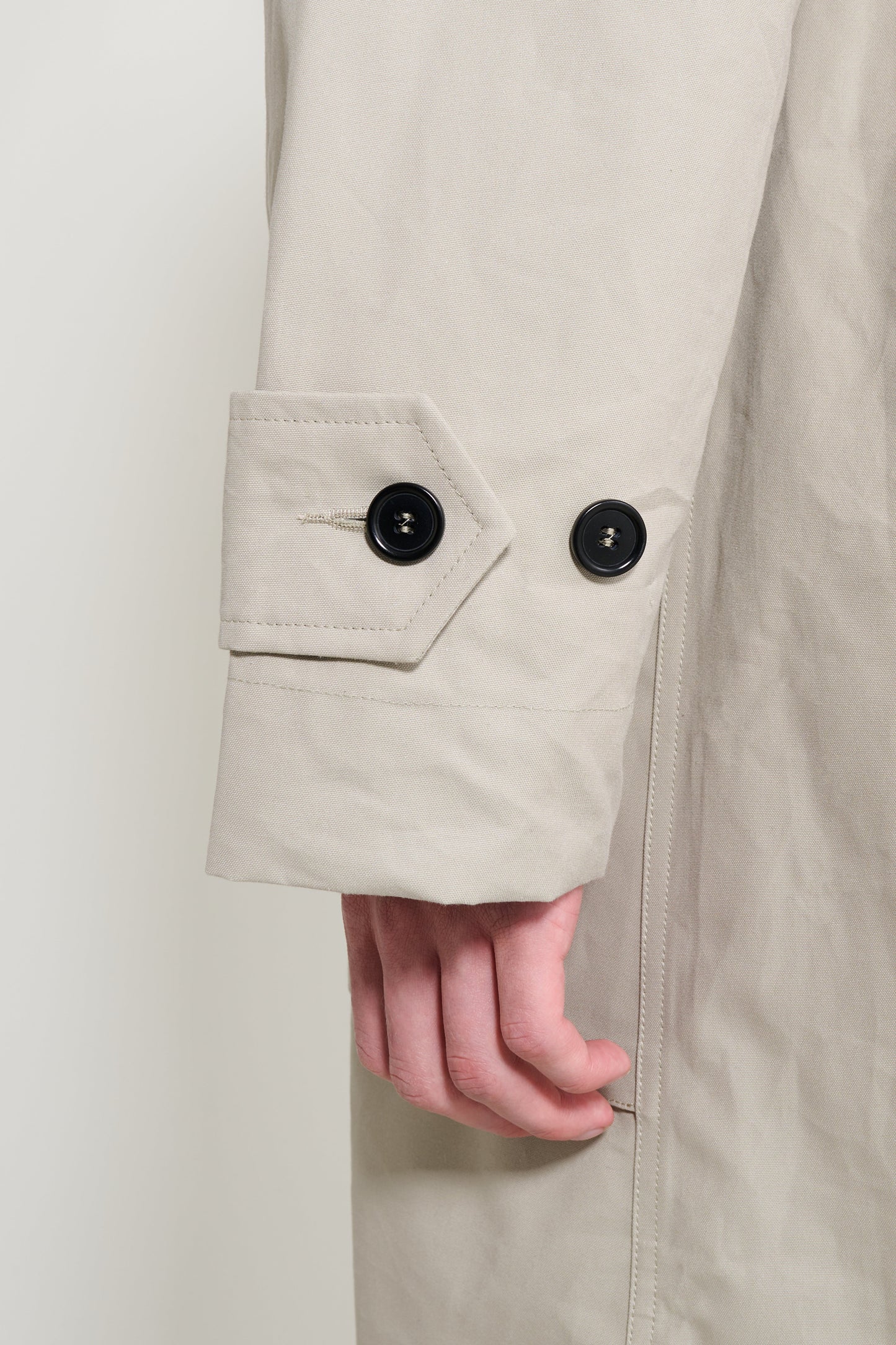Margaret Howell MHL Railway Mac Dry Cotton Canvas Concrete