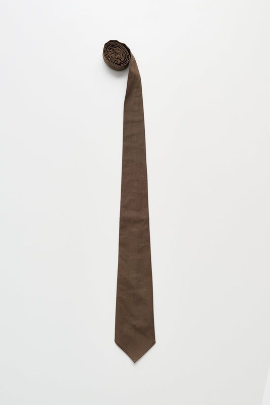 Margaret Howell MHL Tie Sanded Cotton Poplin Umber