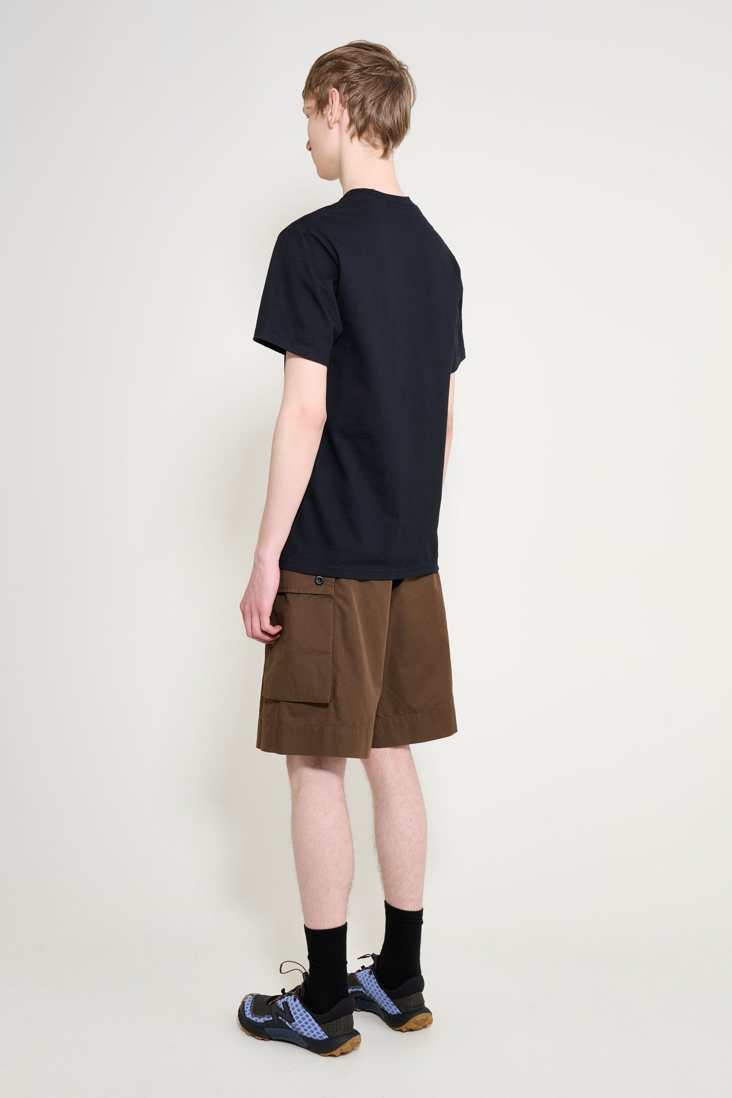 Margaret Howell MHL Cargo Pocket Shorts Cotton Nylon Poplin Earth