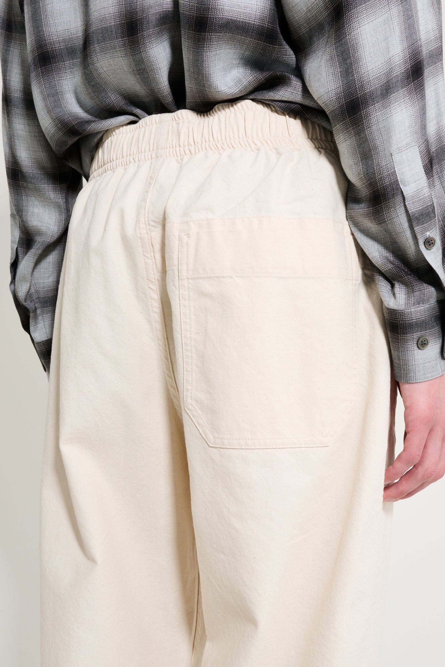 Margaret Howell MHL Wide Leg Jogger Workwear Cotton Twill Off White