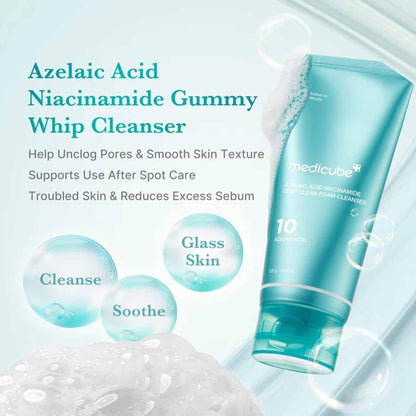 Medicube Azelaic Acid Niacinamide Deep Clean Foam Cleanser 120g Tube