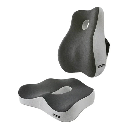 Memory Foam Office Chair Cushion & Lumbar Support Pillow