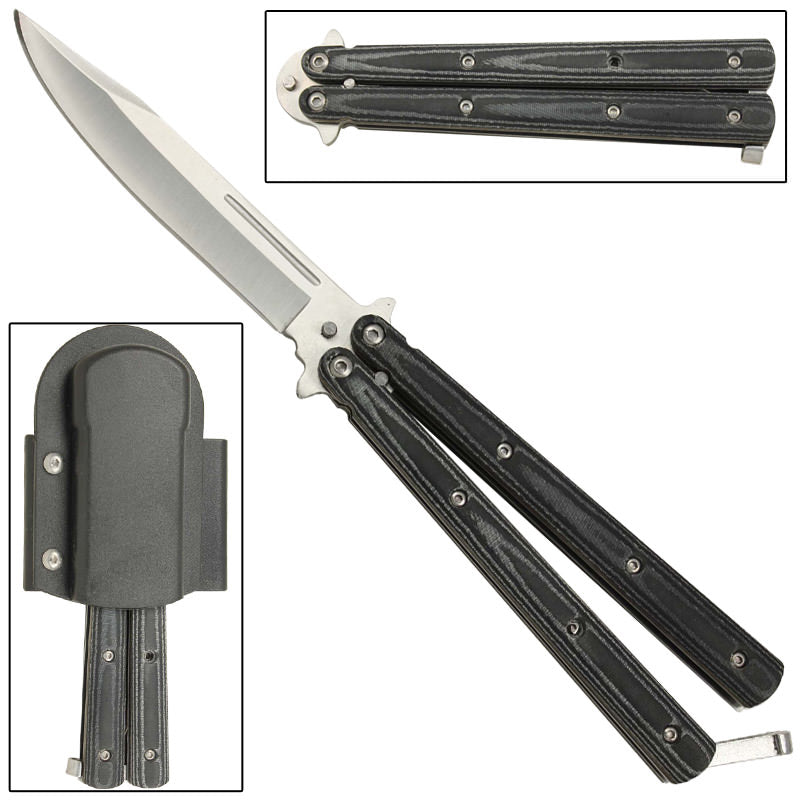 Micarta Simple Butterfly Black Knife