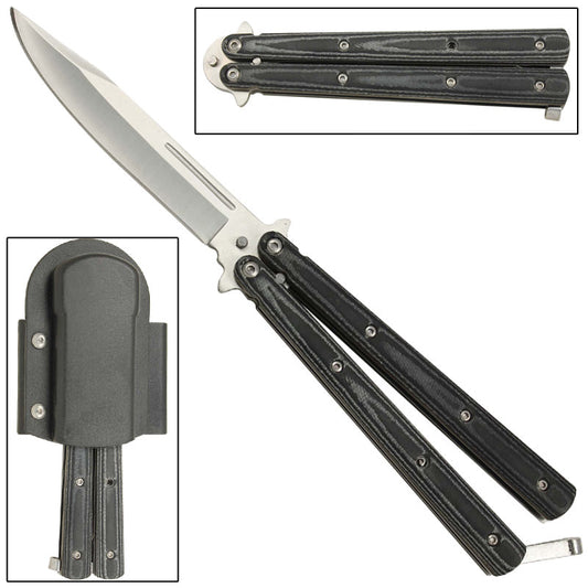 Micarta Simple Butterfly Black Knife