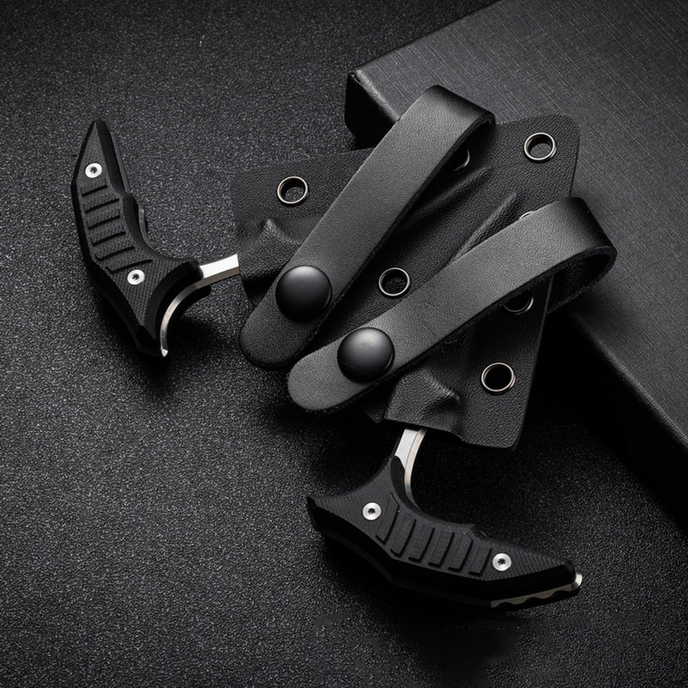 MicroTech Double bee shaped push type dagger serrated DLC blade-BK05