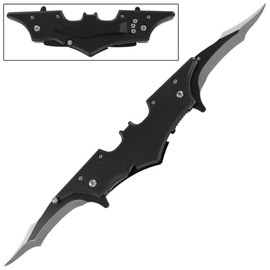 Black Midnight Twin Blade Spring Assist Knife