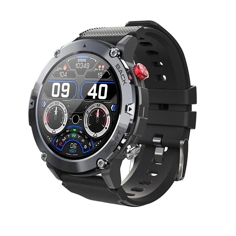 Smart Watch Military C21 Bluetooth Fitness Tracker for Men (Black)