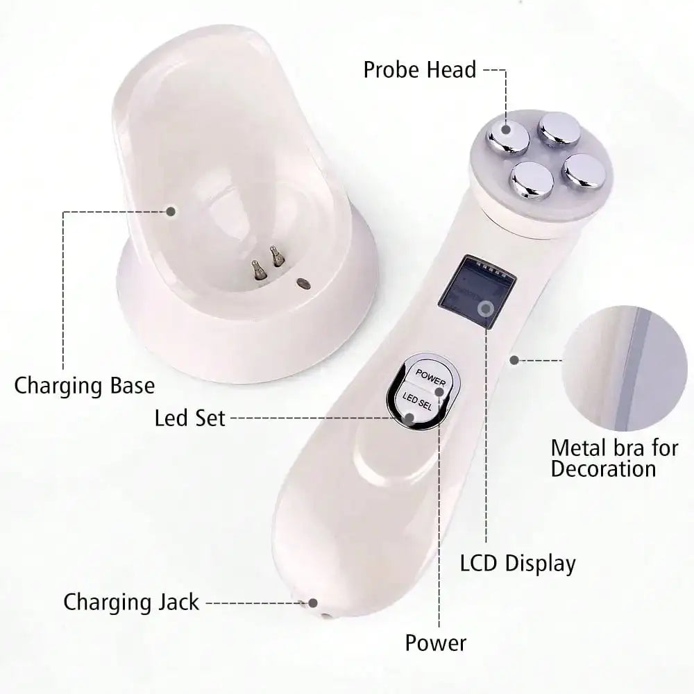 Mini LED Rejuvenation Wand Rechargeable Face Massage White