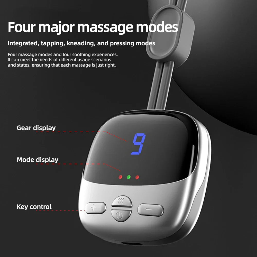 Mini Smart Hanging Neck & Shoulder Massager Cervical Spine Relaxation Grey