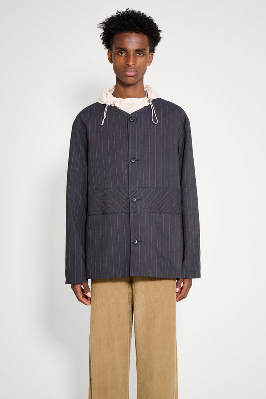 TRES BIEN ATELJÉ Sports Blazer Grey Stripe