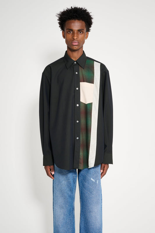 TRÈS BIEN everywear Re-Worked Classic Shirt Mixed Ripstop Black