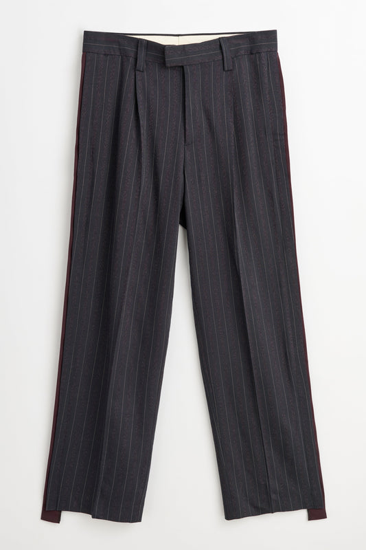 TRES BIEN ATELJÉ Paneled Suit Trouser Grey Stripe