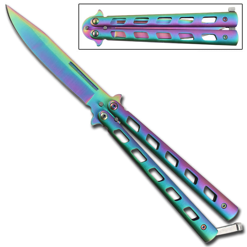 Monarch Butterfly Knife - Titanium - TOPHATTER'S ARMORY DEALS