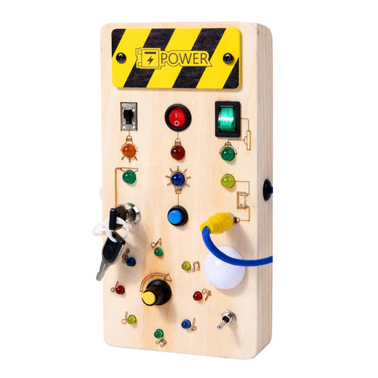 Montessori Busy Board with LED Light for Kids