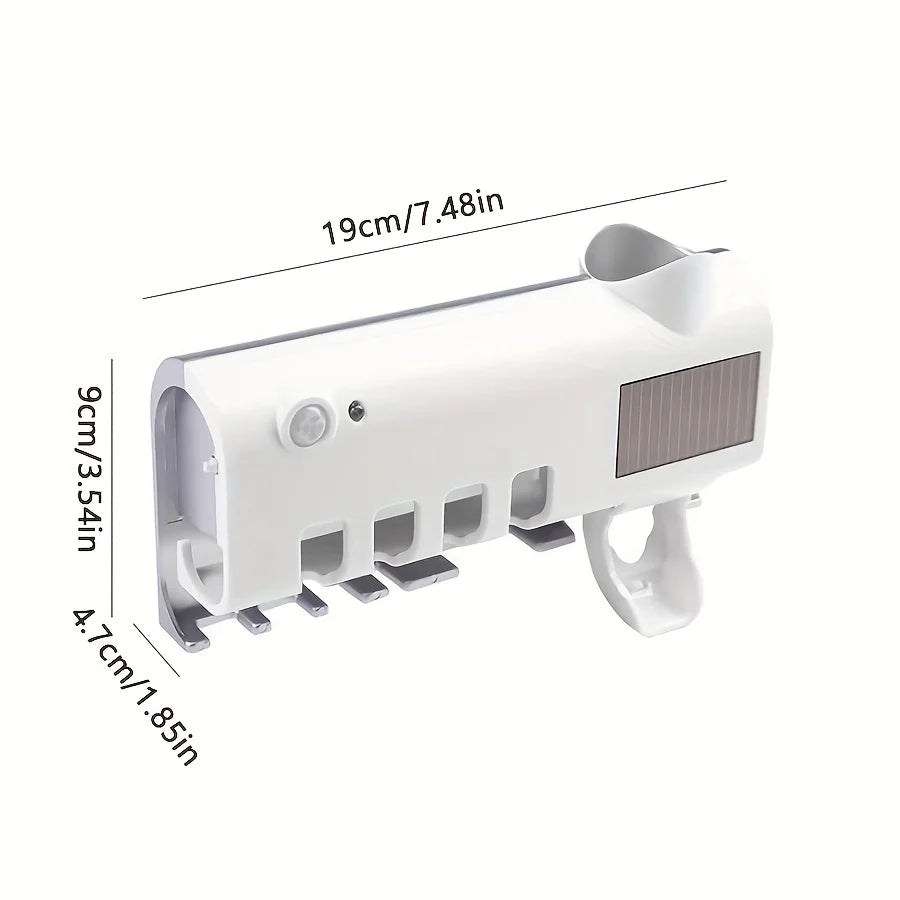 Automatic Toothbrush Holder with Toothpaste Squeezer