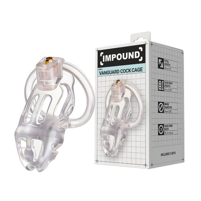 Impound Vanguard – 4.1 Inch Chastity Cage with Base Rings