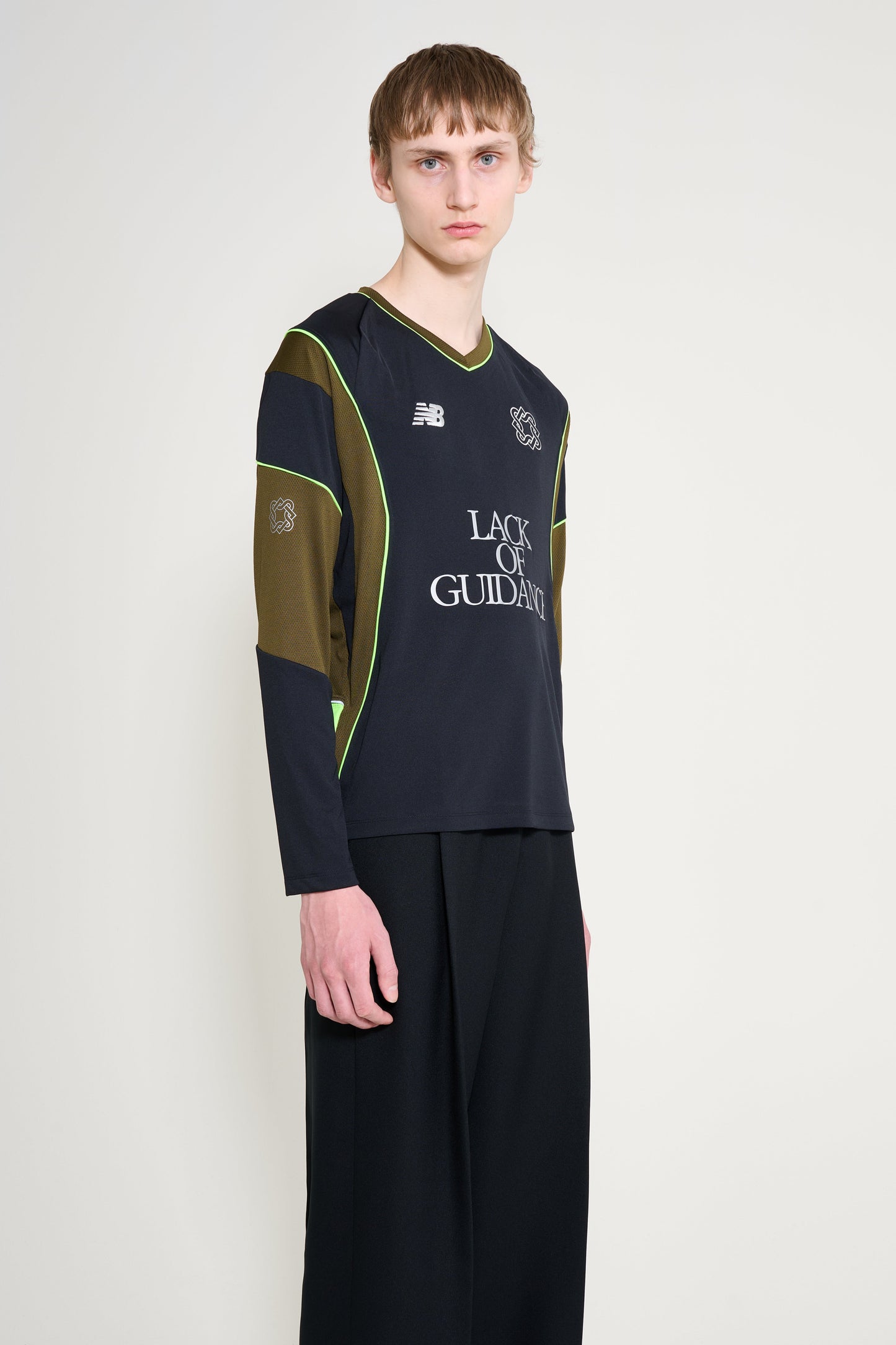 New Balance x Lack Of Guidance Long Sleeve Jersey Black / Military Green