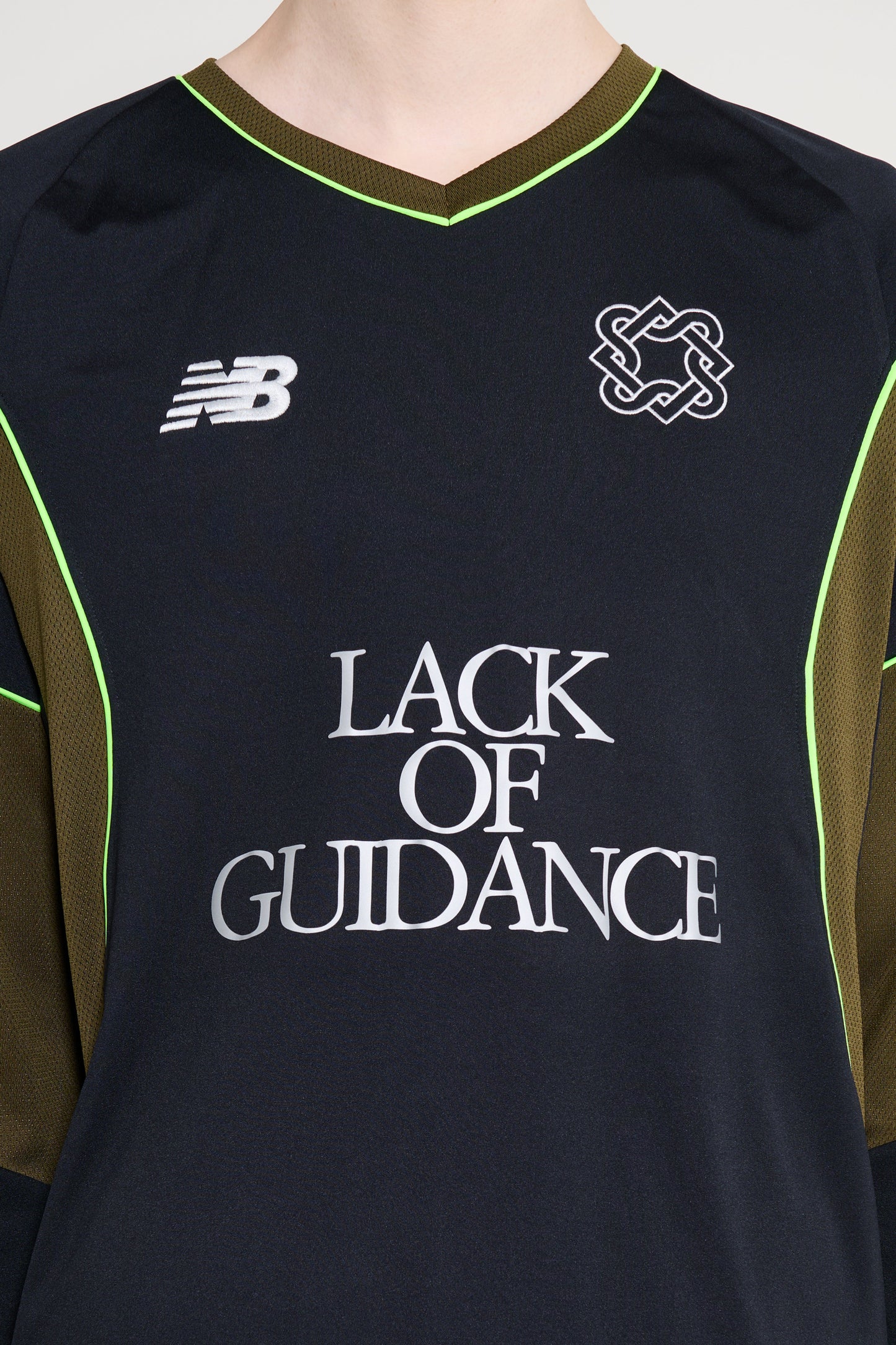 New Balance x Lack Of Guidance Long Sleeve Jersey Black / Military Green