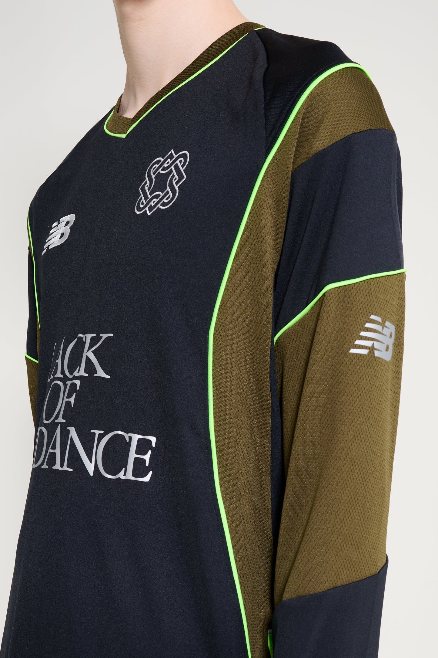 New Balance x Lack Of Guidance Long Sleeve Jersey Black / Military Green