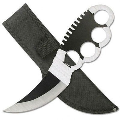 Metal Ninja Fighter Knife with Knuckle Guard - TOPHATTER'S ARMORY DEALS