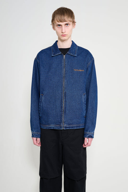 No Problemo Nayoko Heavyweight Denim Jacket Blue