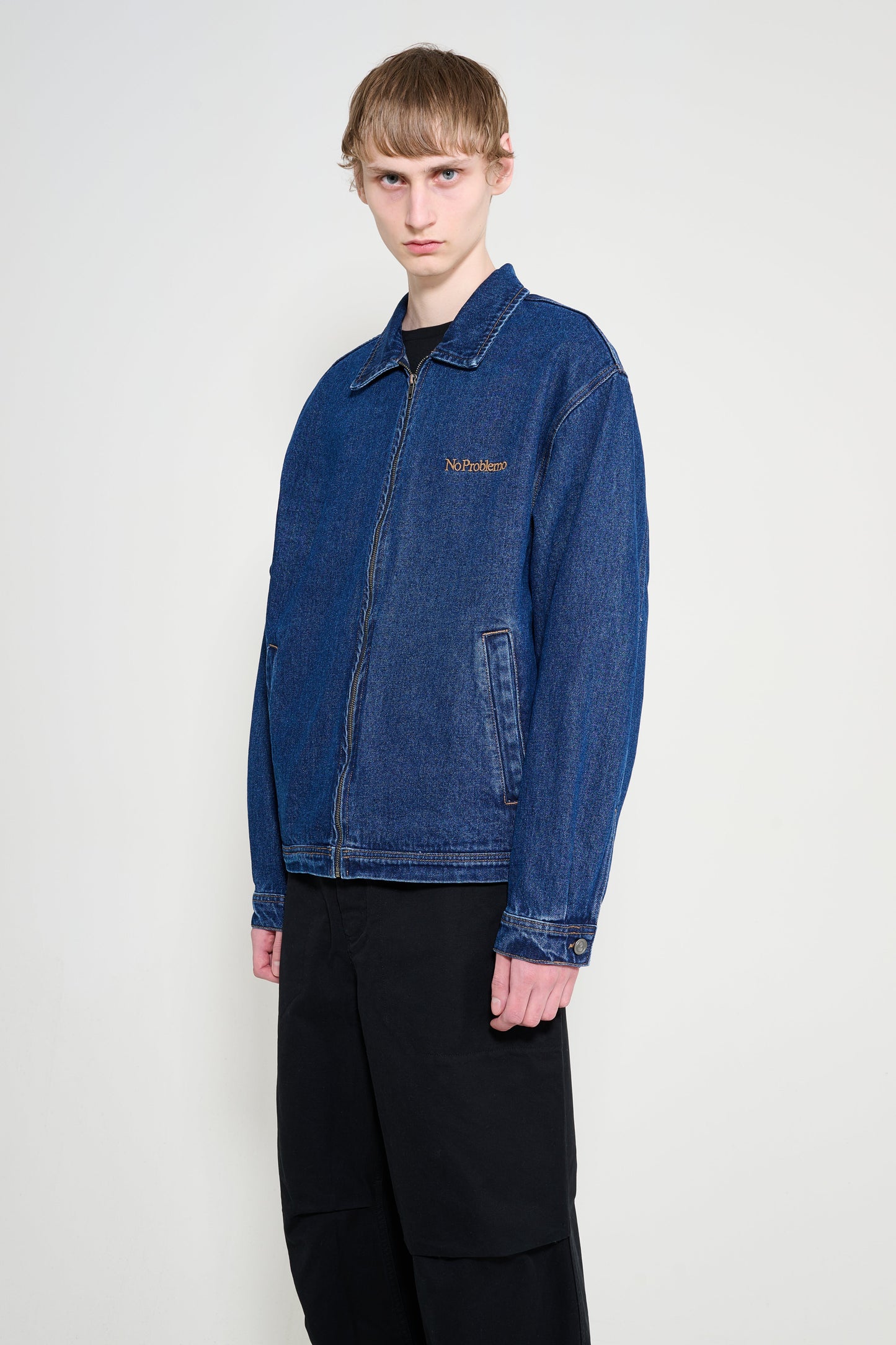 No Problemo Nayoko Heavyweight Denim Jacket Blue