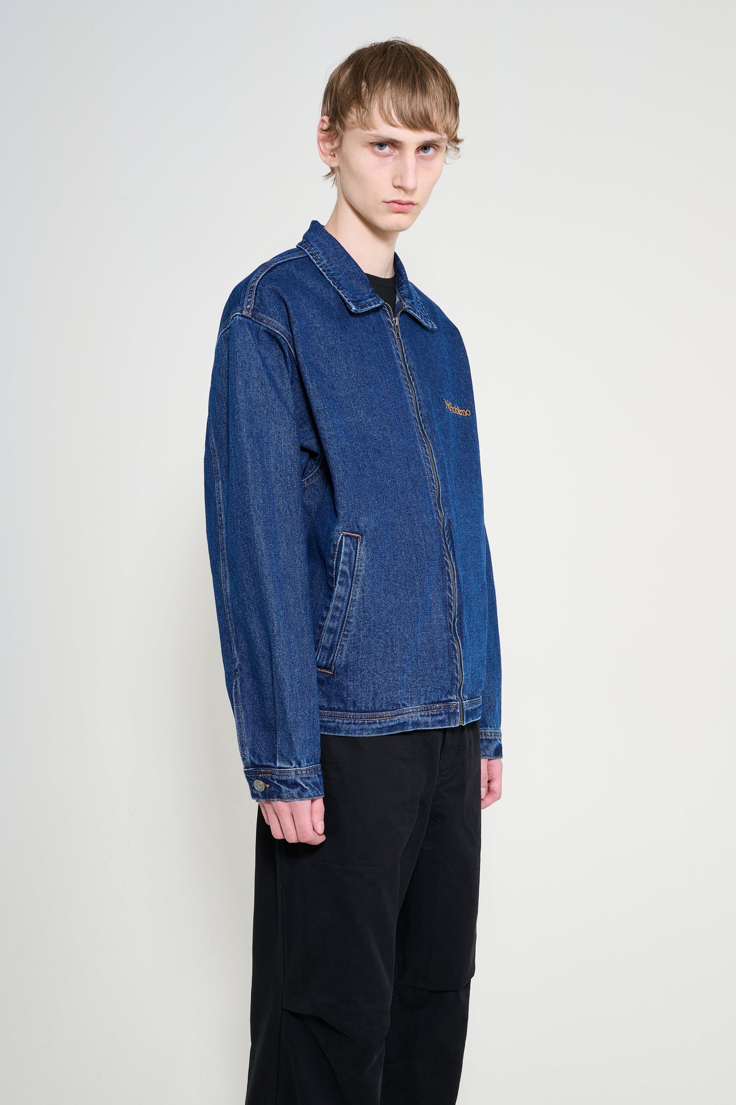 No Problemo Nayoko Heavyweight Denim Jacket Blue