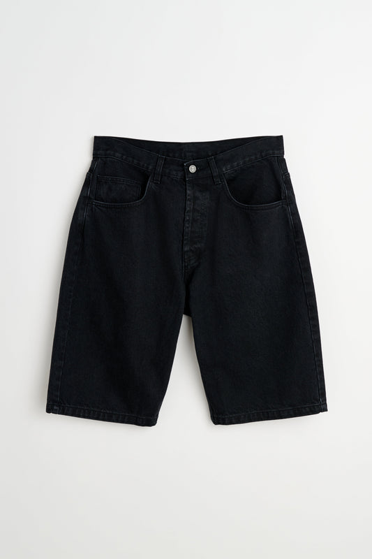 No Problemo Denim Bagi Shorts Black