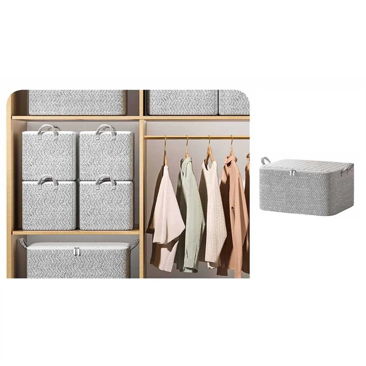 Large-Capacity Clothing Storage Bag with Zippers