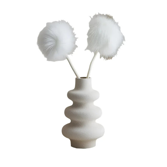 Nordic Style White Ceramic Vase Modern Home Decor