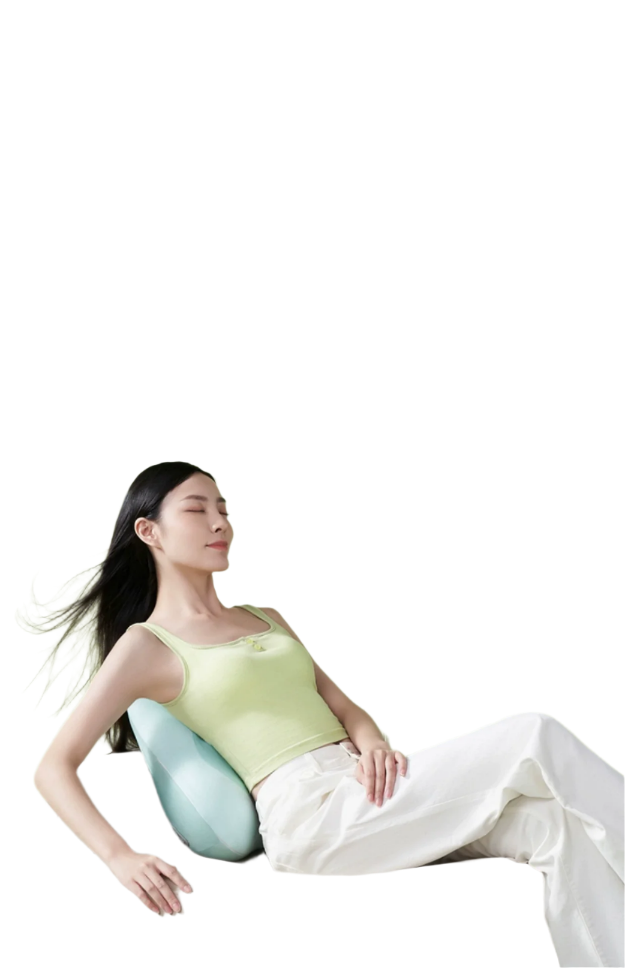 Light Luxury Green 3D Partition Waist and Back Support Massager Cushion