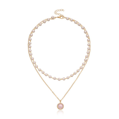 Chain Pearl Choker Necklace