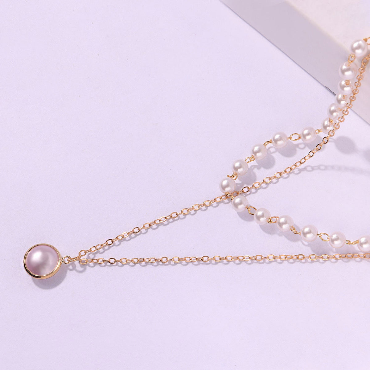 Chain Pearl Choker Necklace