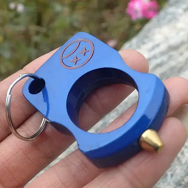 Knuckle duster Smiley Single Finger Spiked brass knuckles Self Defense Real-GS134