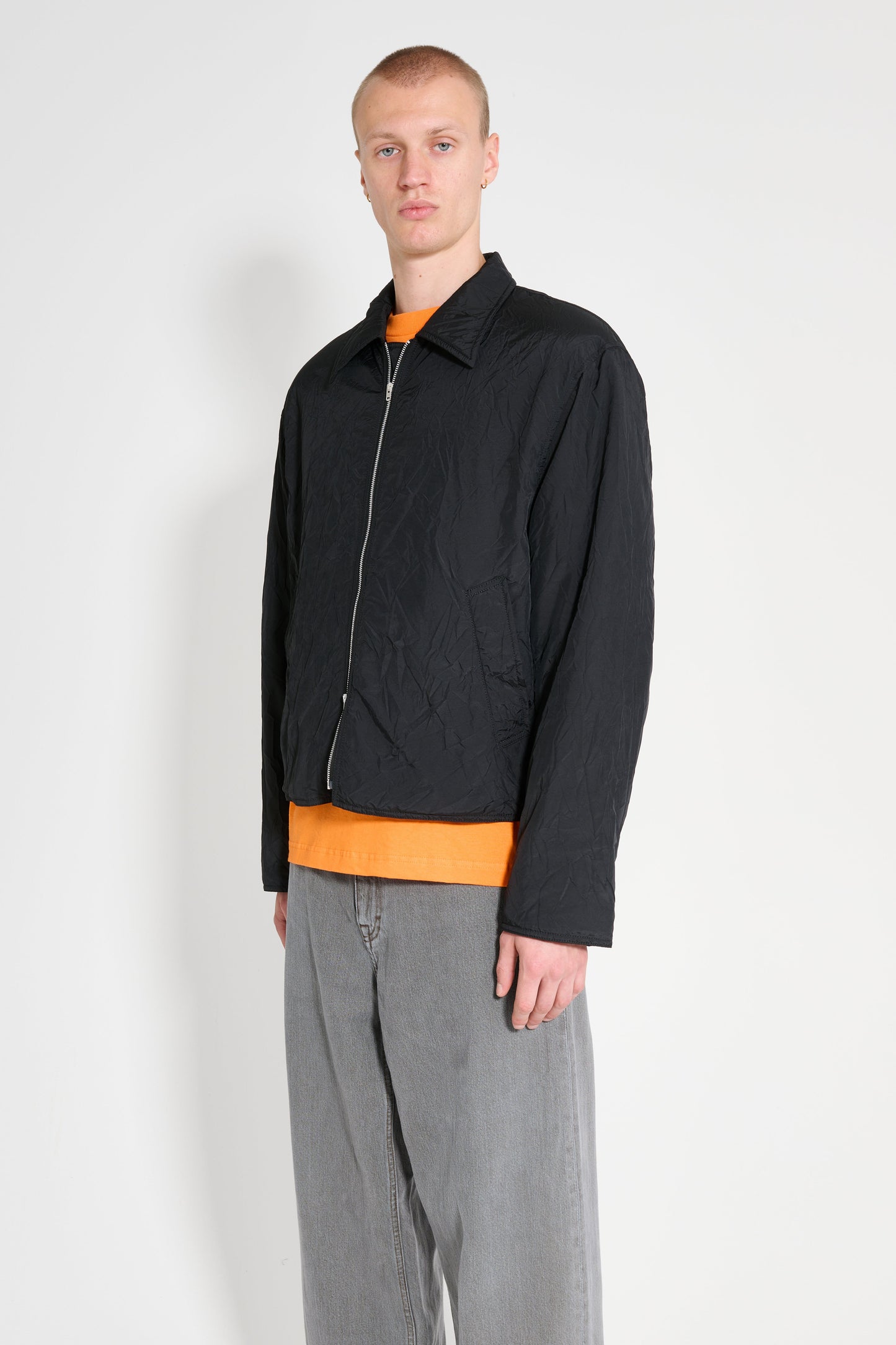 Our Legacy Slight Jacket Shining Black Crinkle Solaro