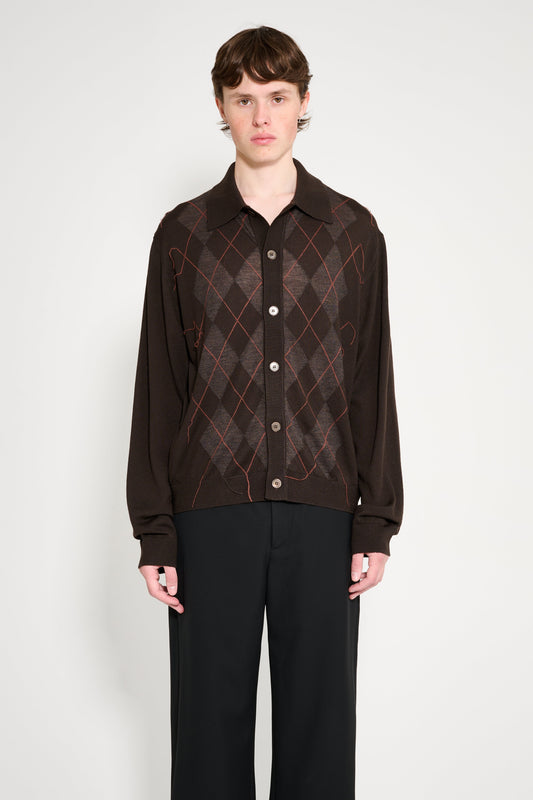 Our Legacy Evening Polo Pub Argyle Fine Wool