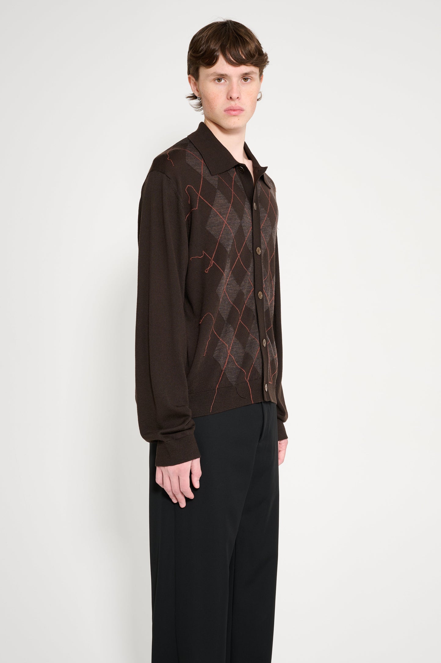 Our Legacy Evening Polo Pub Argyle Fine Wool