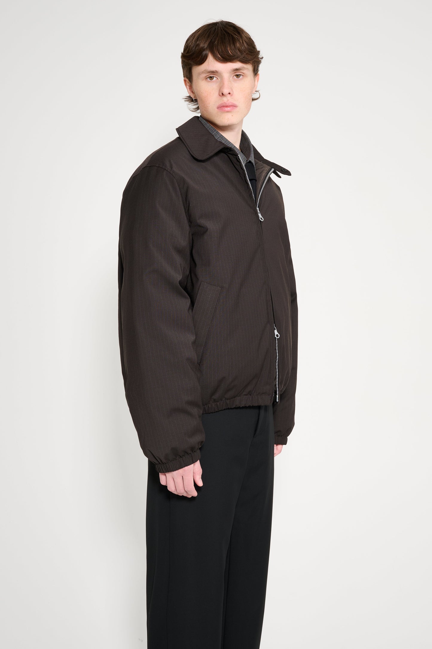 Our Legacy Avenue Puffa Churchill Stripe Membrane Wool