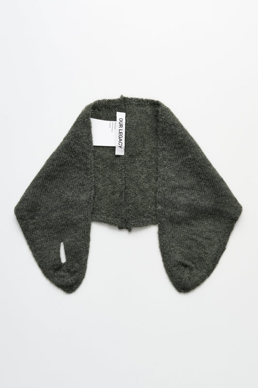 Our Legacy Miniature Scarf Moss Green Fuzzy Alpaca