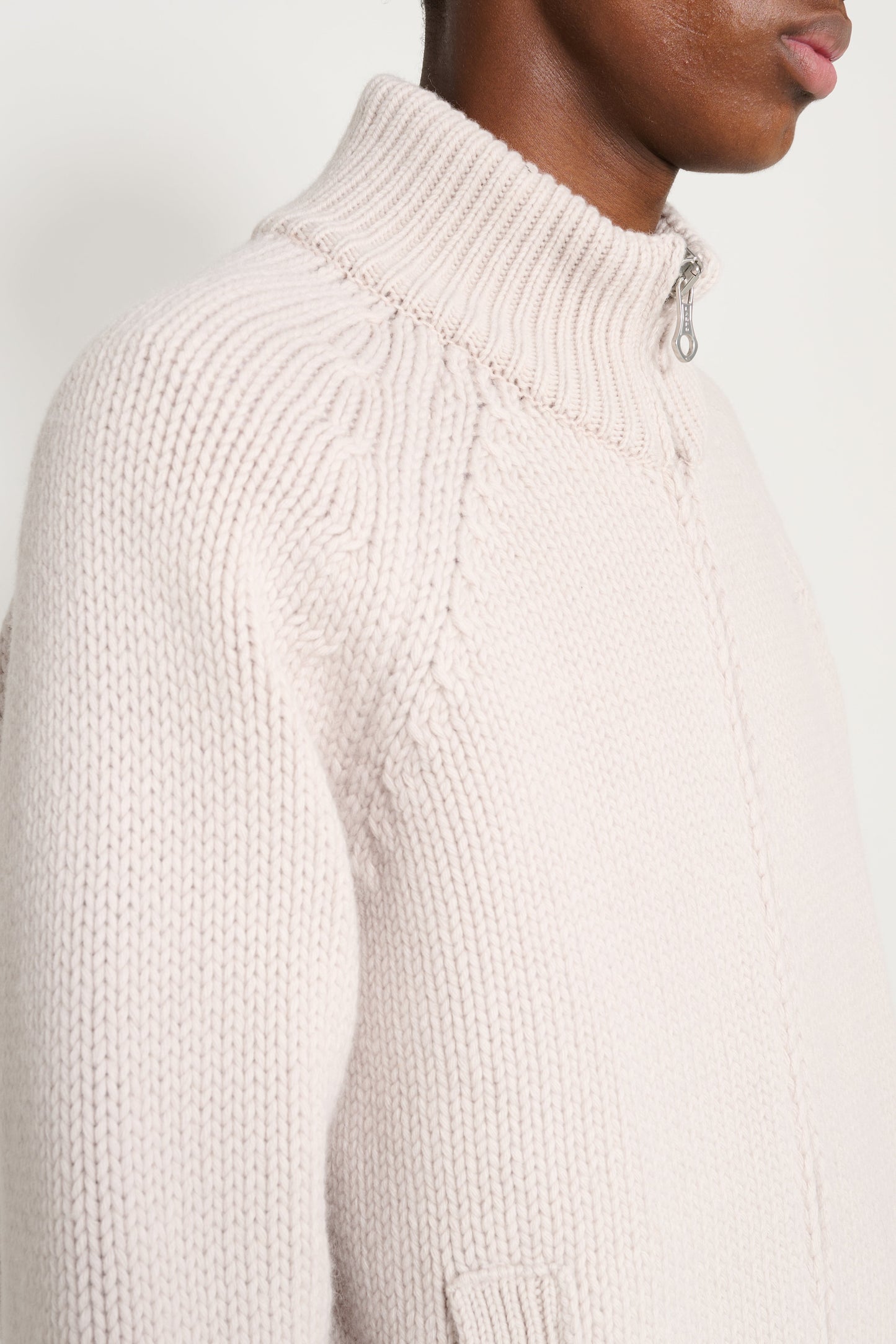 Our Legacy Ultra Zip Cardigan Bone Low Twist Merino