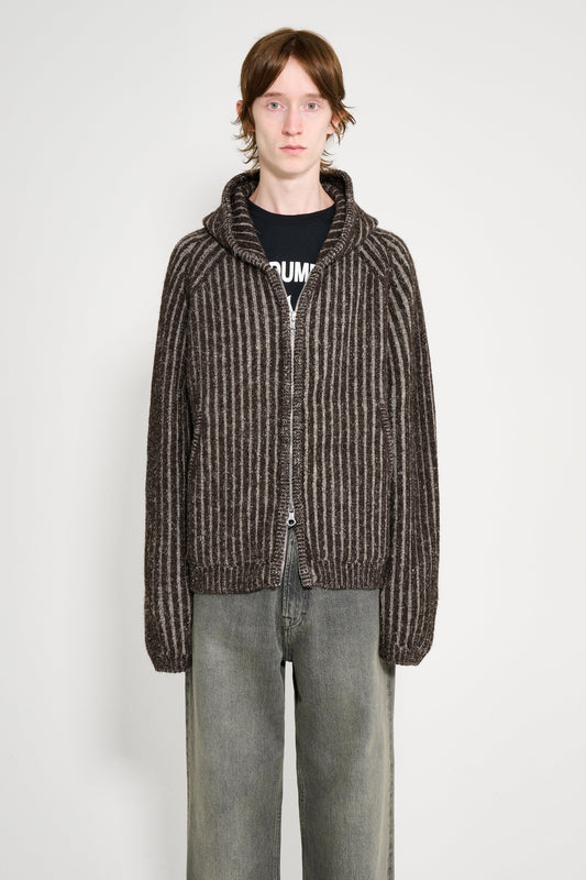 Our Legacy Level Hood Vanise Brown Stripe Isels Wool