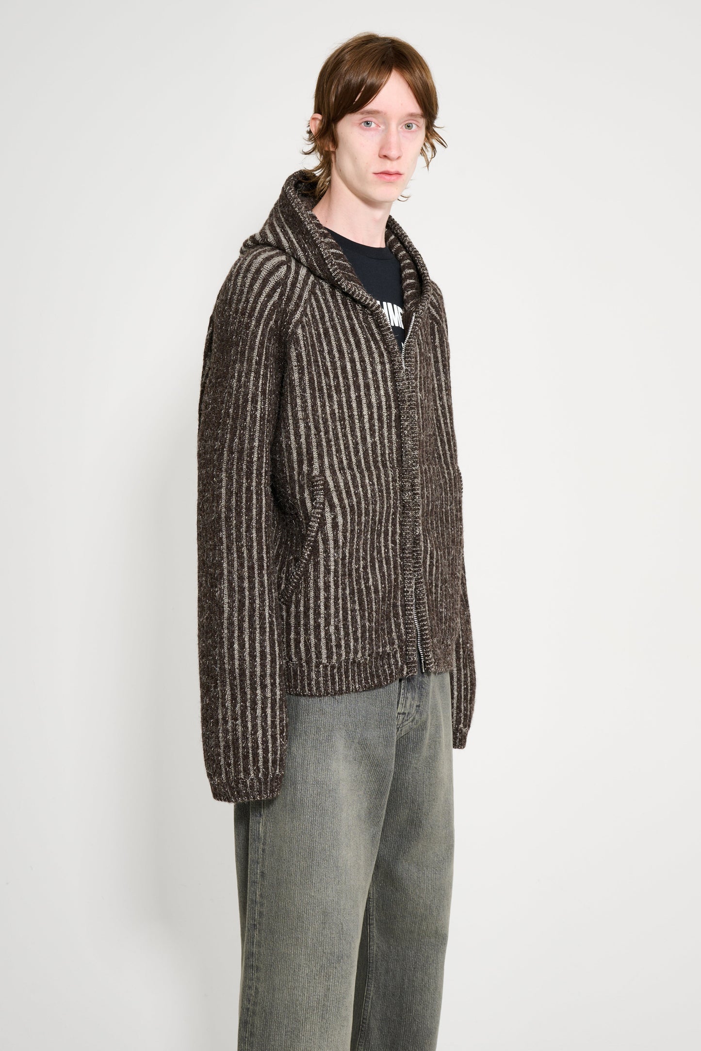 Our Legacy Level Hood Vanise Brown Stripe Isels Wool