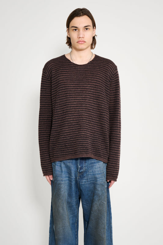 Our Legacy Rigid Popover Dirt Stripe Fuzzy Alpaca