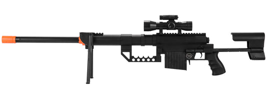 Dark Ops Airsoft 330 FPS P1200 M200 Airsoft Sniper Rifle Gun - Tactical Setup