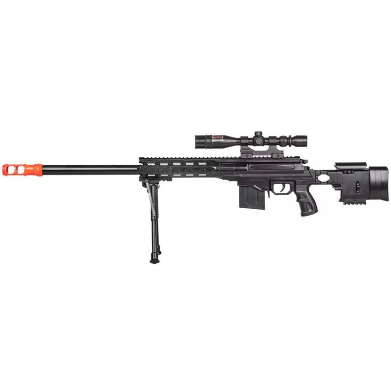 Tactical Spring Sniper Airsoft Rifle Gun With Laser Scope Bipod