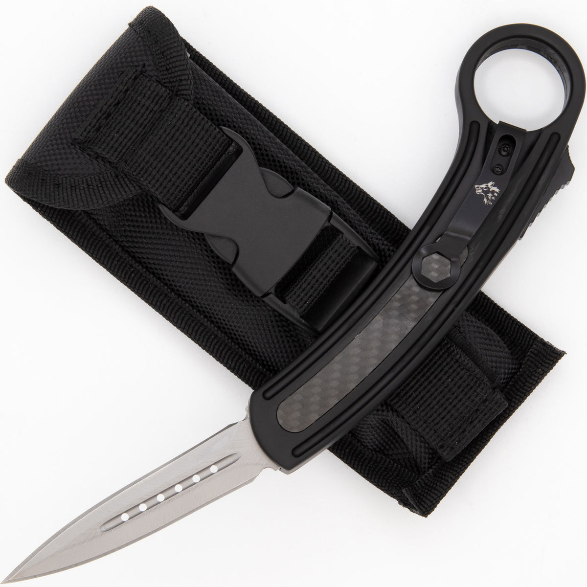 8.75" Karambit Style Automatic Dual Action Out the Front Knife - TOPHATTER'S ARMORY DEALS