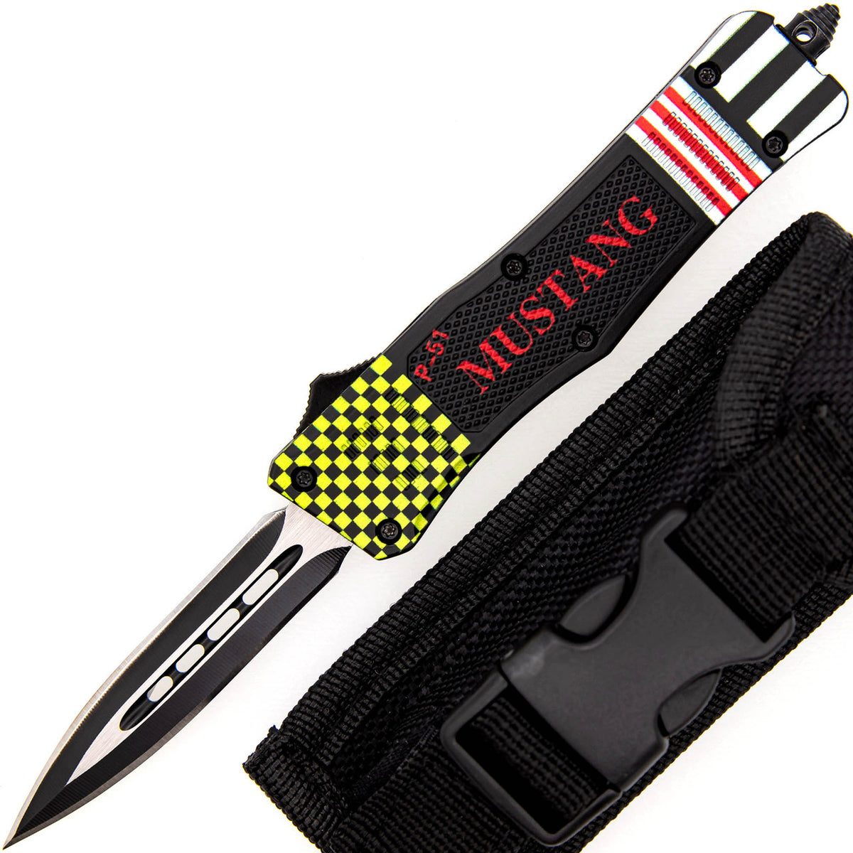 7" Military Automatic Dual Action Compact OTF Knife - TOPHATTER'S ARMORY DEALS