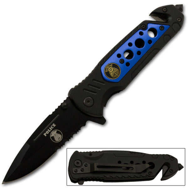 POLICE Tactical Rescue Spring Assisted Knife
